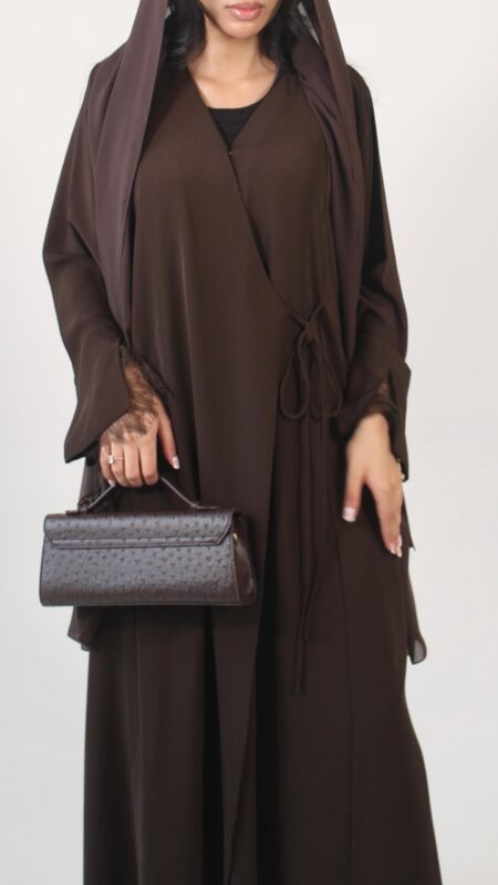 Pardah UK Brown Wrap Abaya