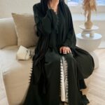 Lana abaya - Forest green