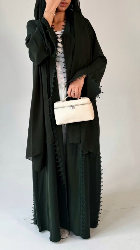 Lana abaya - Forest green Fabric - Korean nida